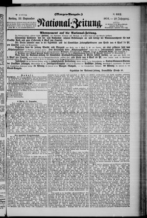 Nationalzeitung vom 22.09.1876