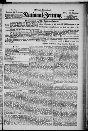 Nationalzeitung vom 24.09.1876