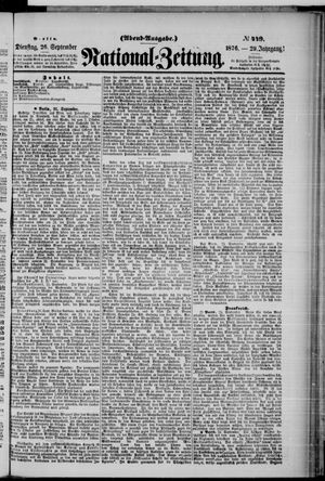 National-Zeitung vom 26.09.1876