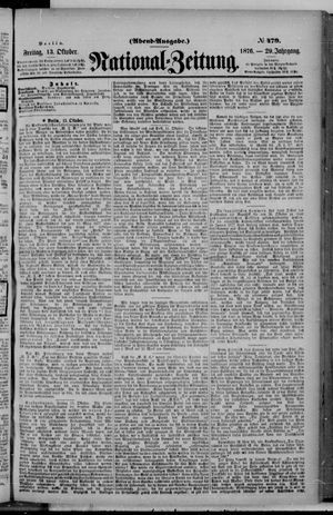 Nationalzeitung vom 13.10.1876