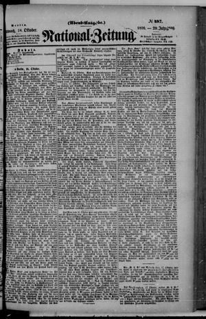 Nationalzeitung vom 18.10.1876