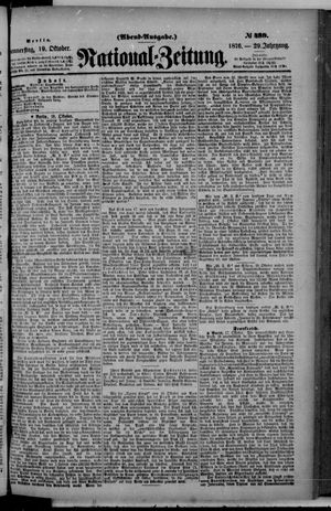 Nationalzeitung on Oct 19, 1876