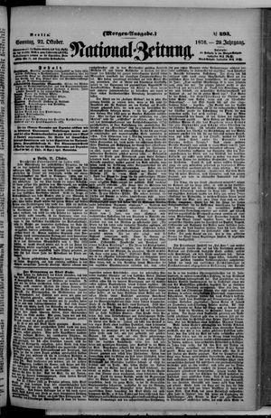 Nationalzeitung vom 22.10.1876