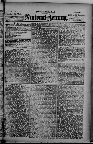 Nationalzeitung vom 24.10.1876