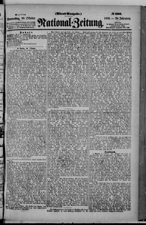 Nationalzeitung vom 26.10.1876