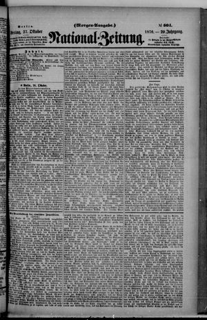 Nationalzeitung vom 27.10.1876