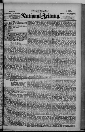 National-Zeitung vom 28.10.1876