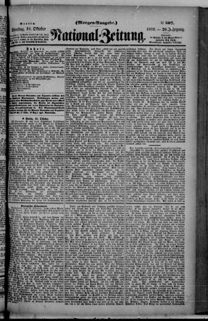 Nationalzeitung vom 31.10.1876