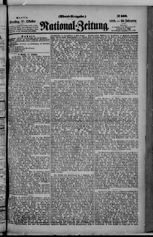 Nationalzeitung vom 31.10.1876