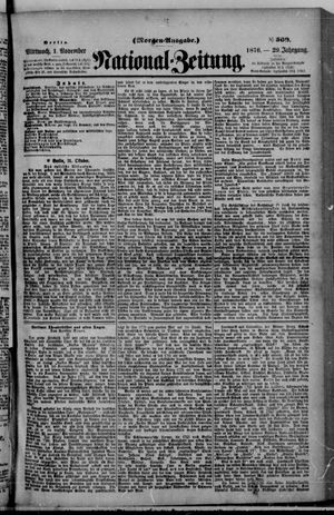 Nationalzeitung on Nov 1, 1876