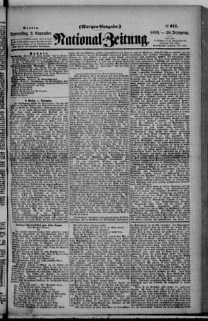 Nationalzeitung vom 02.11.1876