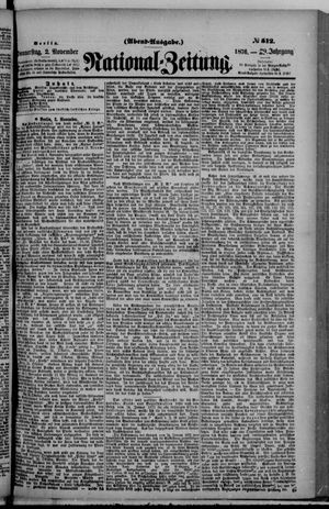 Nationalzeitung on Nov 2, 1876