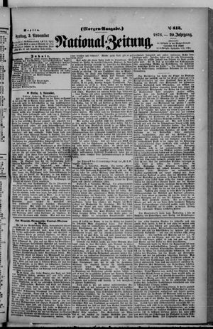 Nationalzeitung on Nov 3, 1876