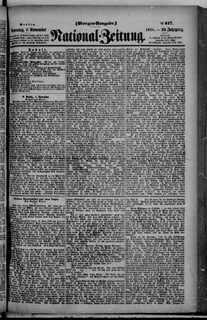 Nationalzeitung vom 05.11.1876