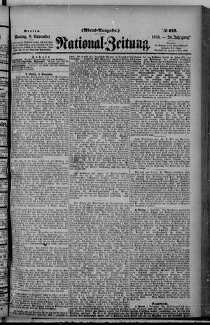 Nationalzeitung on Nov 6, 1876