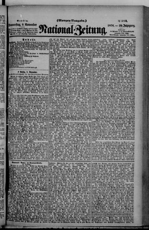 Nationalzeitung on Nov 9, 1876