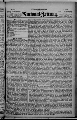 Nationalzeitung on Nov 10, 1876