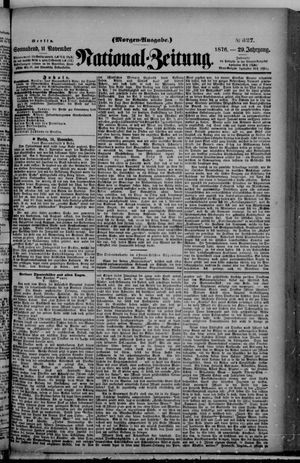 Nationalzeitung vom 11.11.1876
