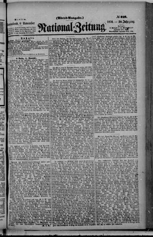 Nationalzeitung vom 11.11.1876