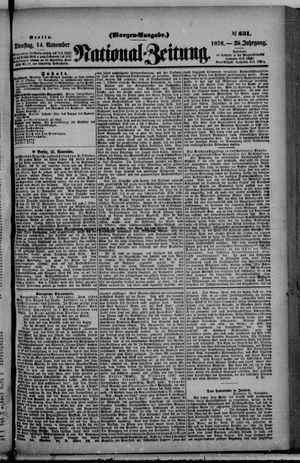 Nationalzeitung vom 14.11.1876