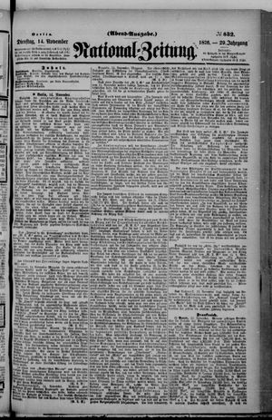 Nationalzeitung on Nov 14, 1876