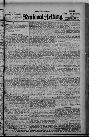 Nationalzeitung on Nov 15, 1876