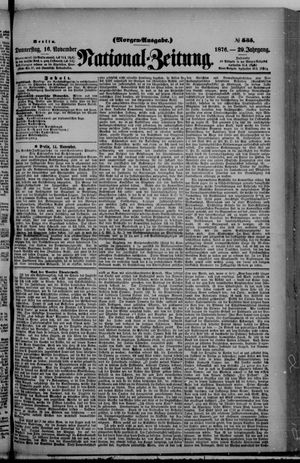 Nationalzeitung vom 16.11.1876