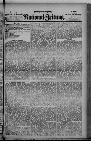 Nationalzeitung on Nov 18, 1876