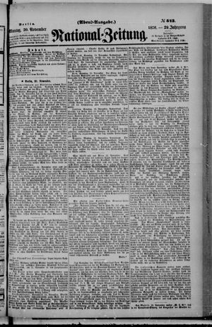 Nationalzeitung vom 20.11.1876