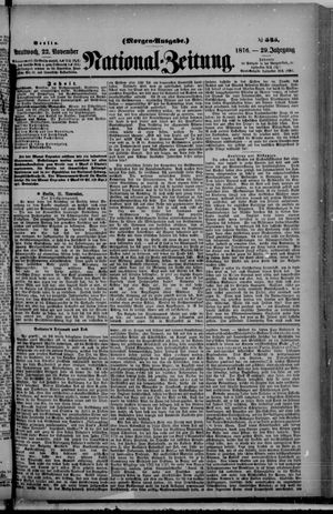 National-Zeitung on Nov 22, 1876