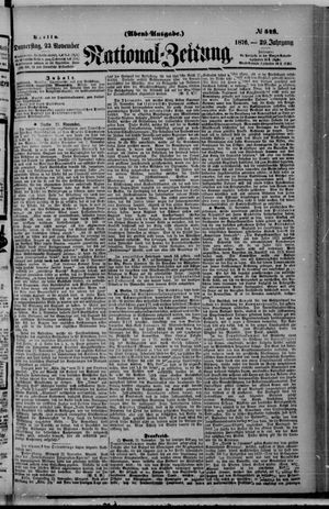 Nationalzeitung vom 23.11.1876