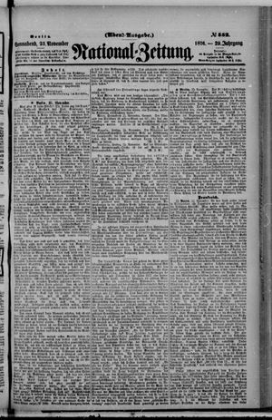 Nationalzeitung on Nov 25, 1876