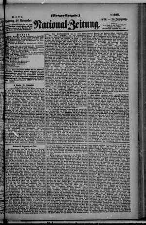 Nationalzeitung vom 26.11.1876