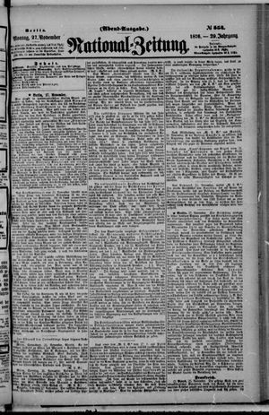 Nationalzeitung vom 27.11.1876
