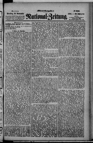 Nationalzeitung vom 28.11.1876