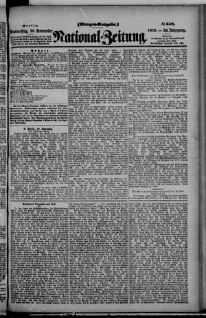 Nationalzeitung vom 30.11.1876