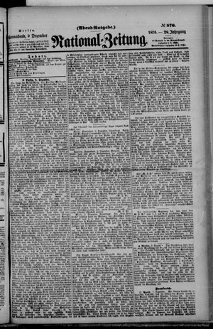 Nationalzeitung on Dec 9, 1876