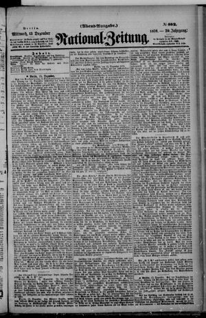 Nationalzeitung vom 13.12.1876