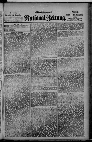 Nationalzeitung vom 19.12.1876