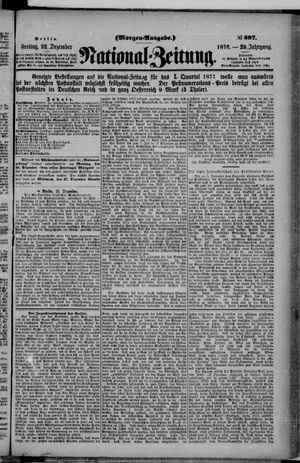 Nationalzeitung vom 22.12.1876