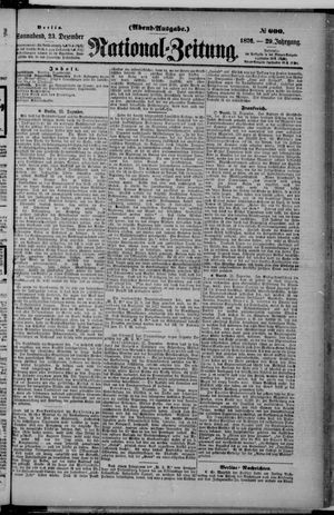 Nationalzeitung vom 23.12.1876