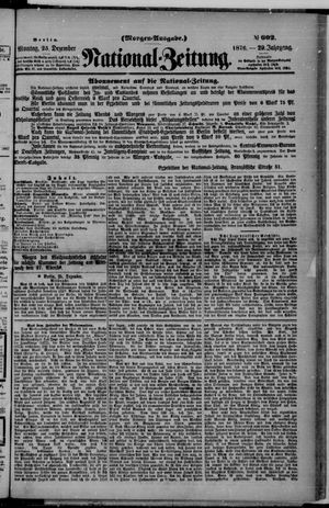 Nationalzeitung vom 25.12.1876