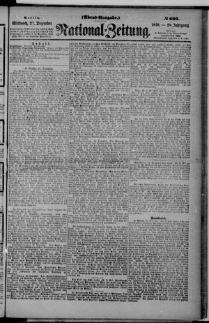 Nationalzeitung vom 27.12.1876