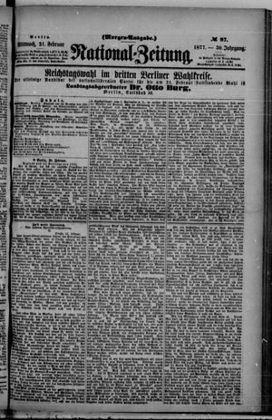 Nationalzeitung vom 21.02.1877