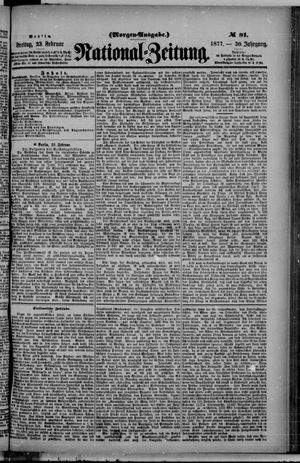 Nationalzeitung vom 23.02.1877