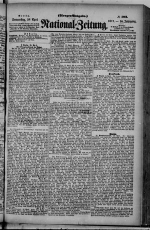 Nationalzeitung vom 26.04.1877