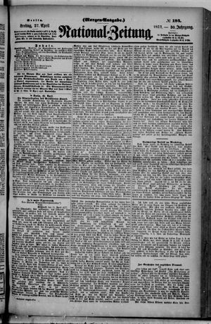 Nationalzeitung vom 27.04.1877