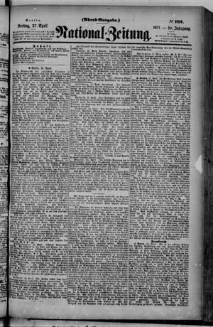 Nationalzeitung on Apr 27, 1877