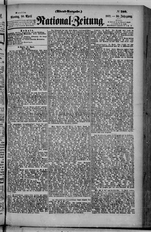 Nationalzeitung vom 30.04.1877