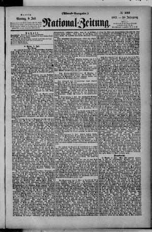 Nationalzeitung vom 09.07.1877